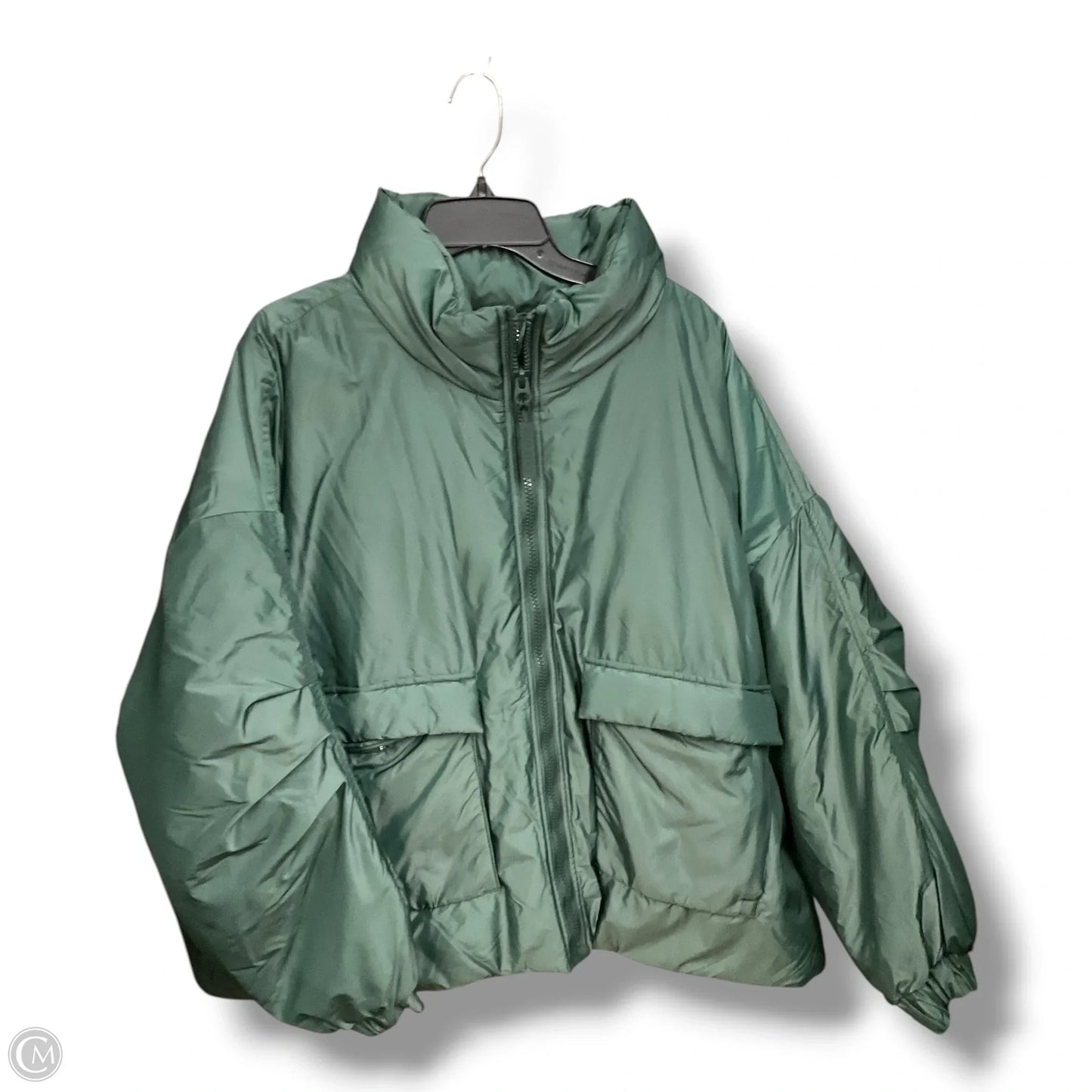 Coat Puffer & Quilted By Fabletics In Green, Size: 3x