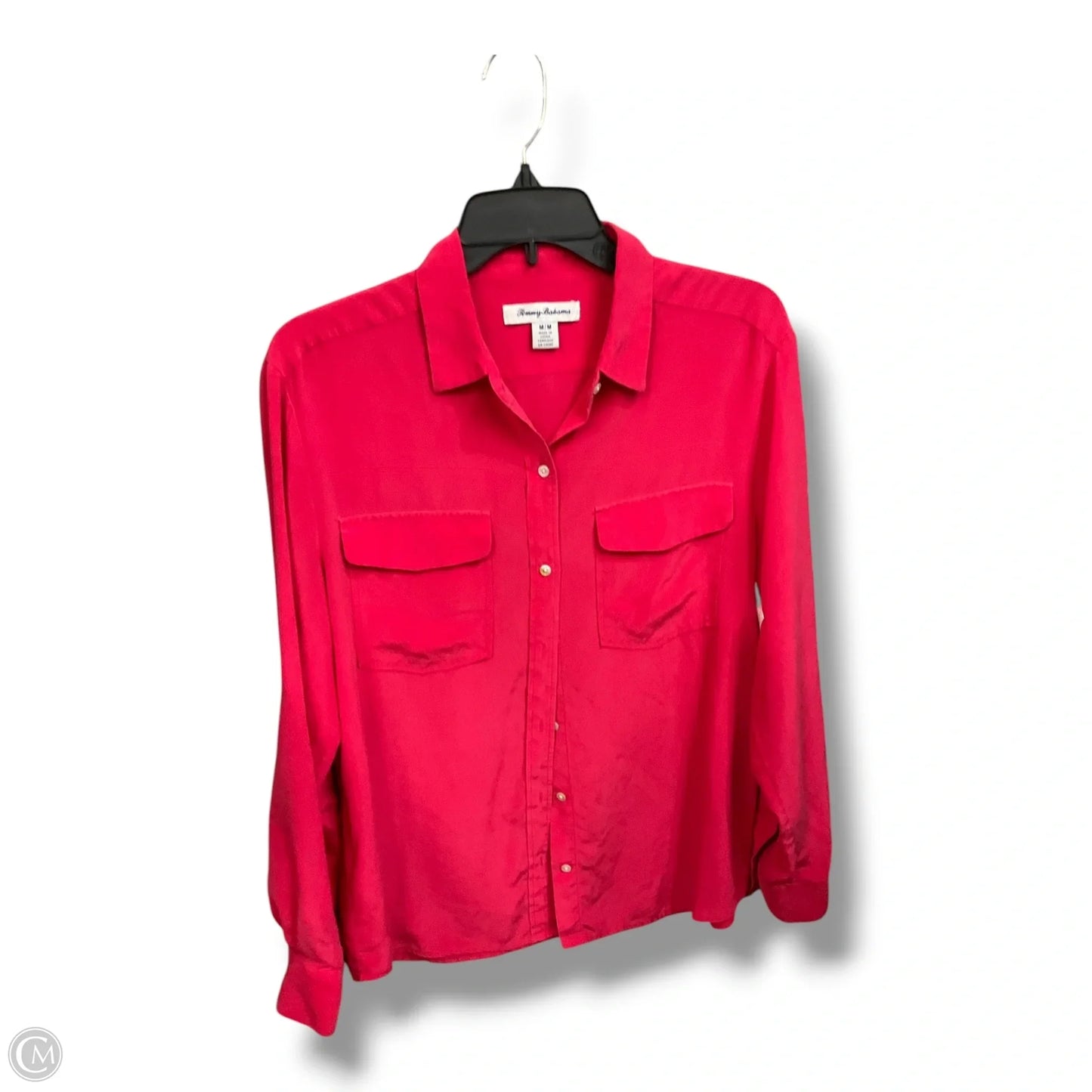 Blouse Long Sleeve By Tommy Bahama In Pink, Size: M