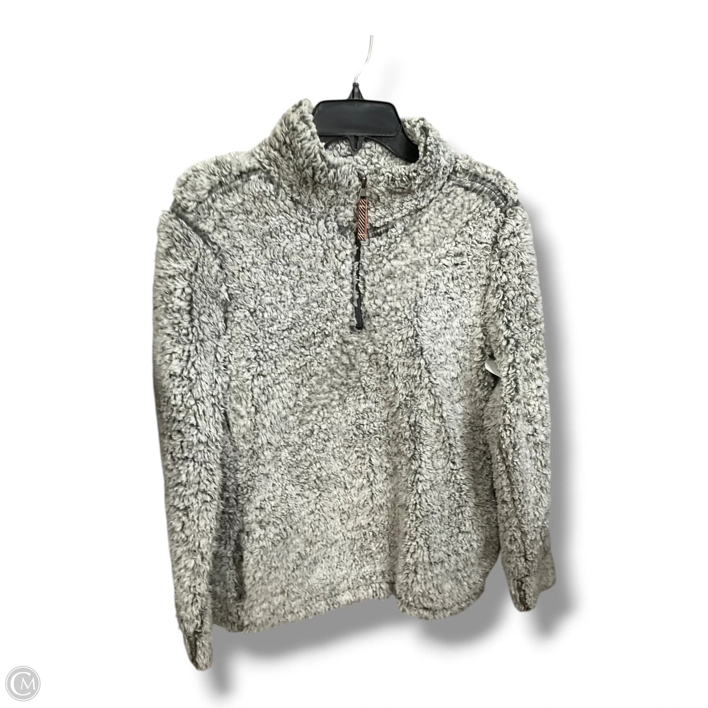 Jacket Faux Fur & Sherpa By Weatherproof In Grey, Size: M