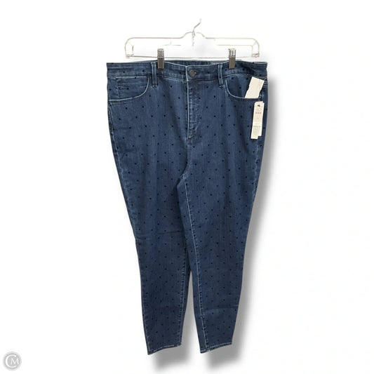 Jeans Straight By Talbots In Blue Denim, Size: 14