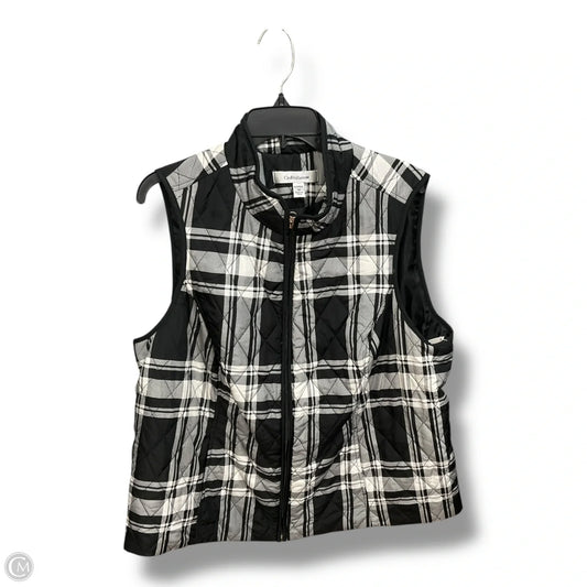 Vest Puffer & Quilted By Croft And Barrow In Plaid Pattern, Size: 1x