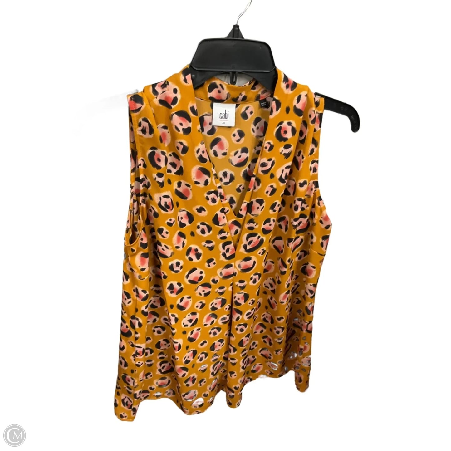 Top Sleeveless By Cabi In Animal Print, Size: M
