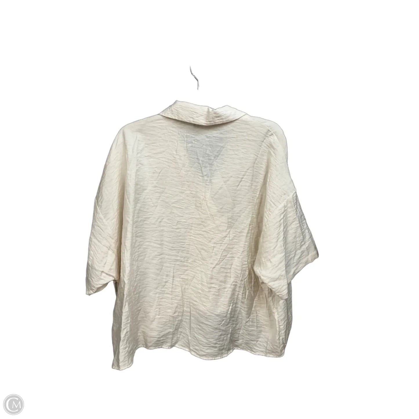 Blouse Short Sleeve By Anthropologie In Cream, Size: M