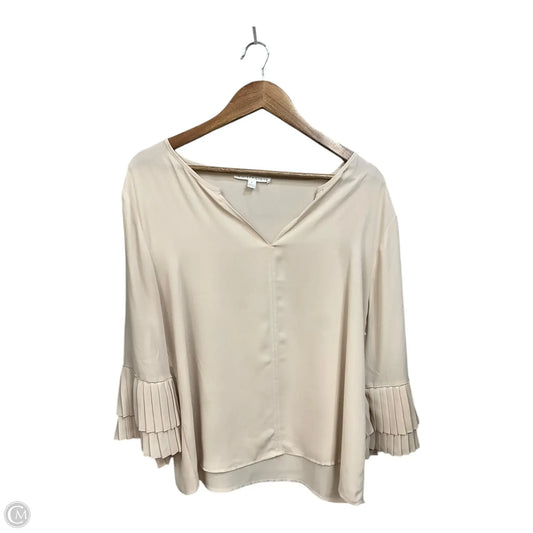 Blouse 3/4 Sleeve By Violet And Claire In Beige, Size: L