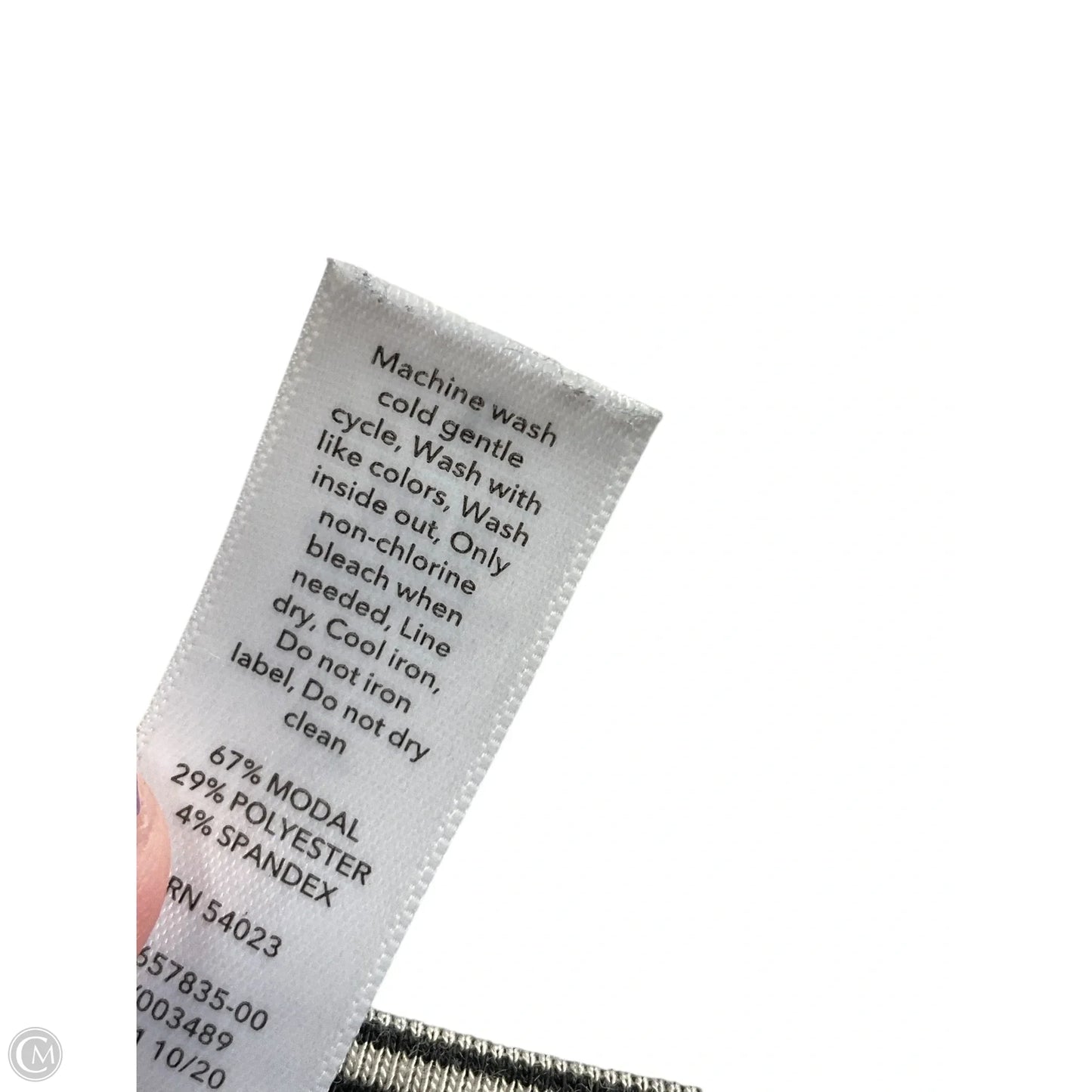 Athletic Top Long Sleeve Crewneck By Athleta In Striped Pattern, Size: S