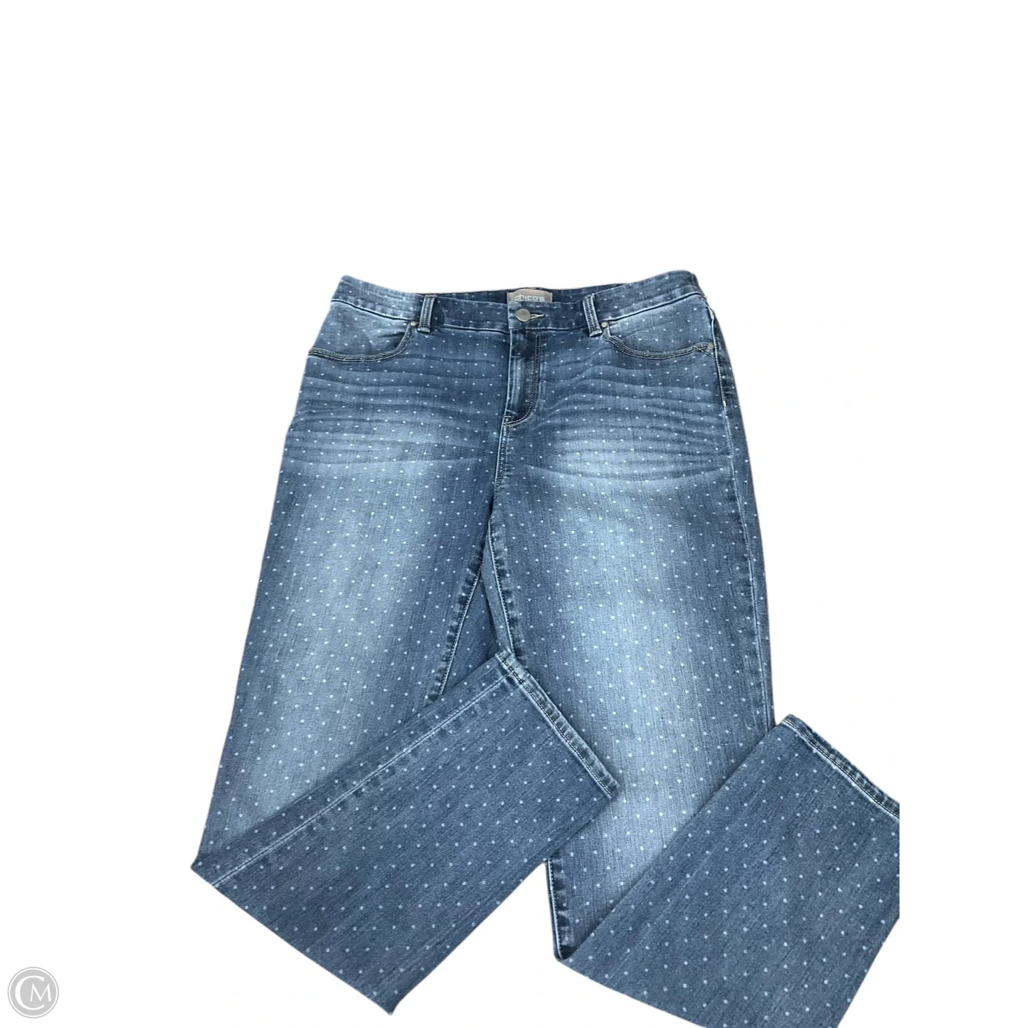 Jeans Skinny By Chicos In Blue Denim, Size: 8