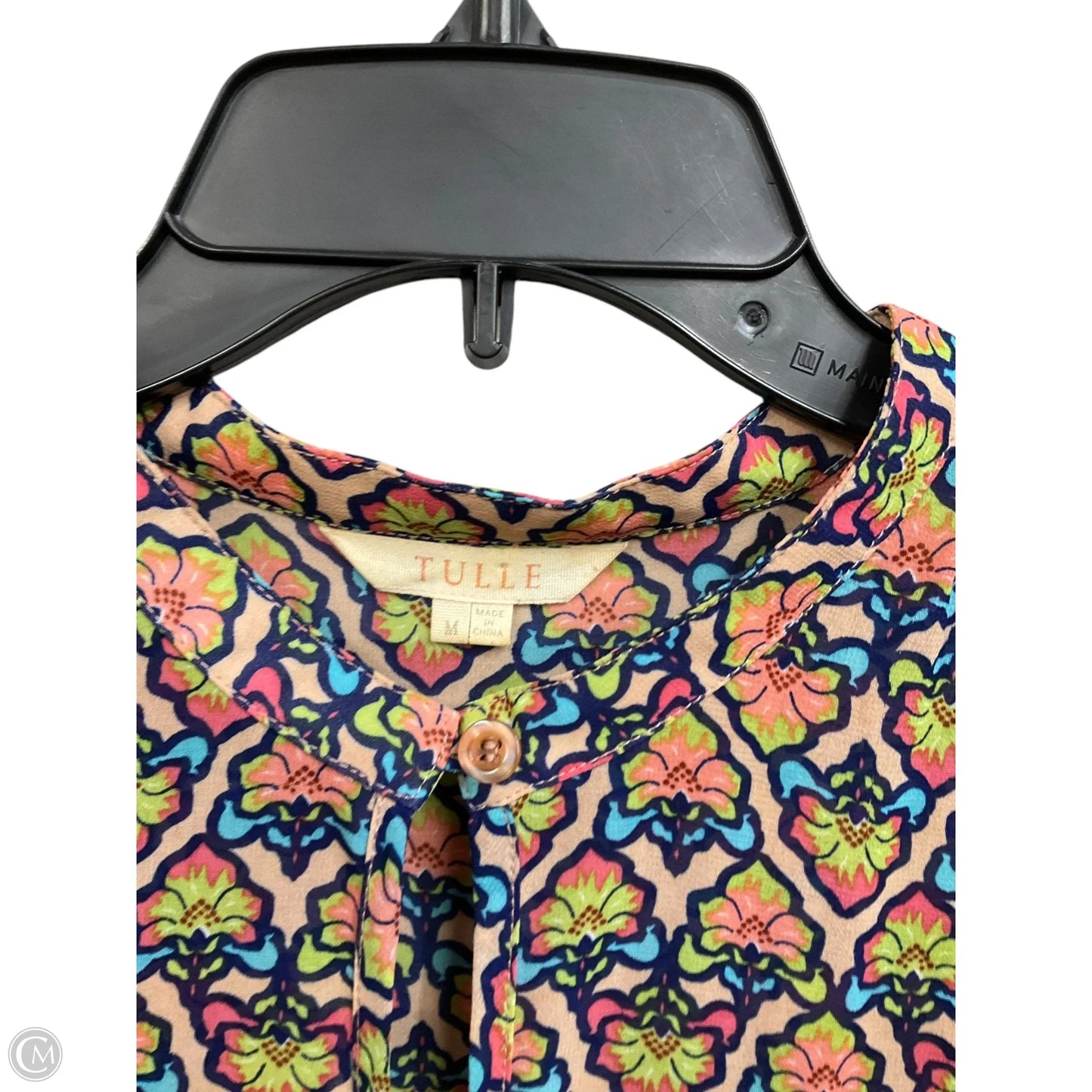 Blouse Long Sleeve By Tulle In Floral Print, Size: M