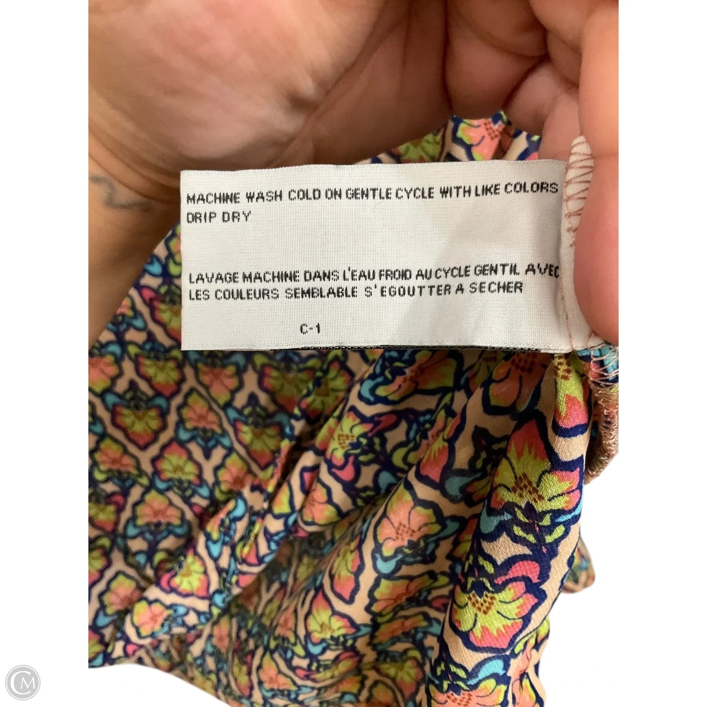 Blouse Long Sleeve By Tulle In Floral Print, Size: M