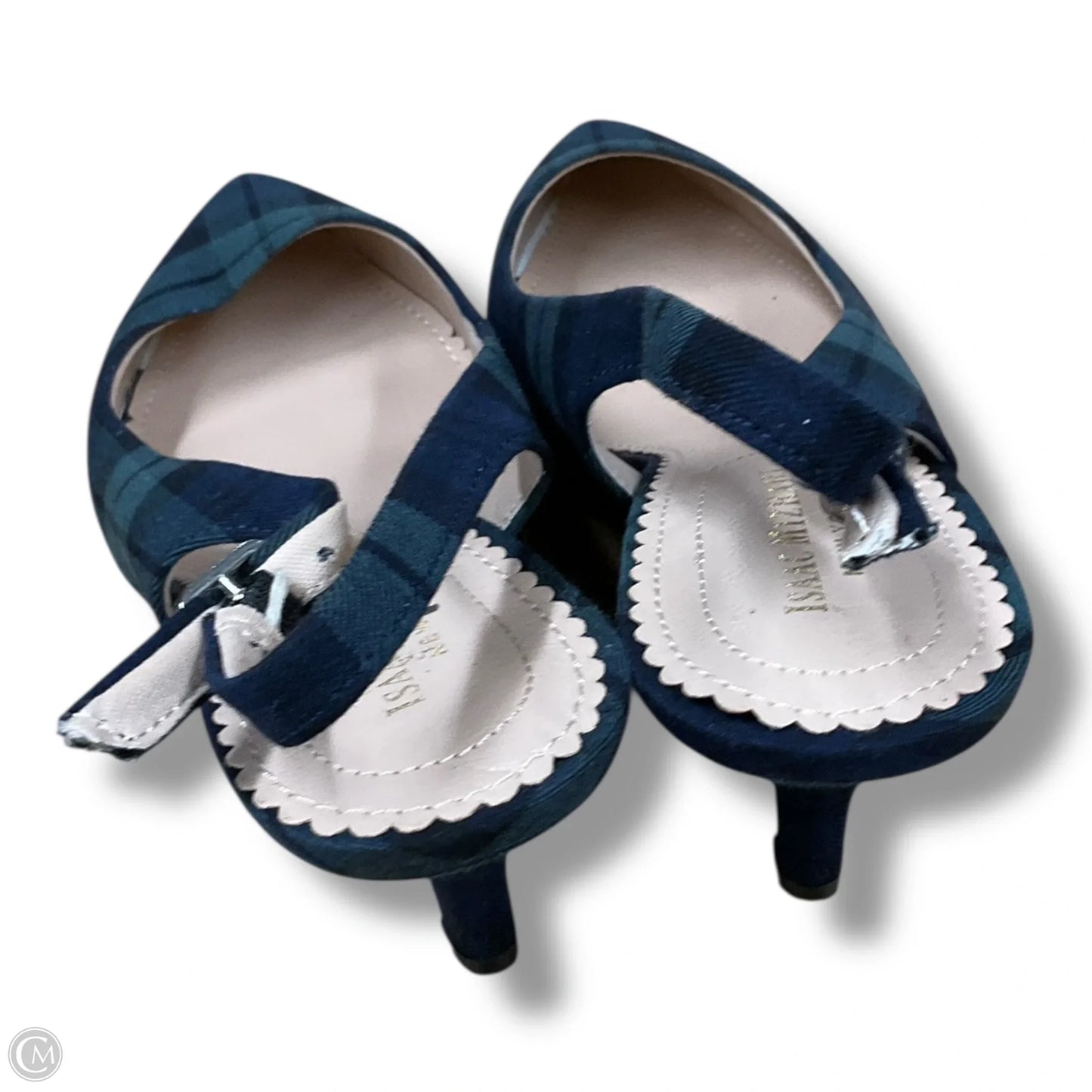 Shoes Heels Kitten By Isaac Mizrahi In Plaid Pattern, Size: 7.5