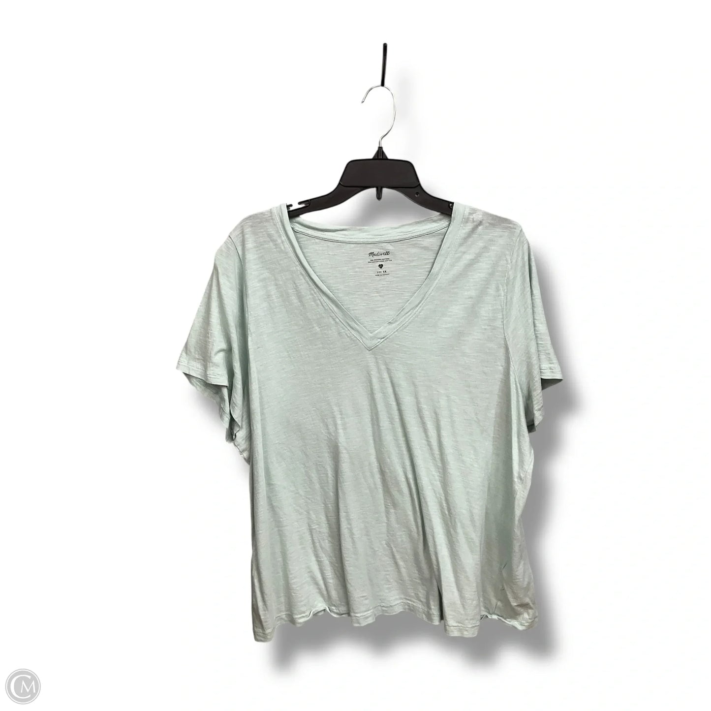 Top Short Sleeve Basic By Madewell In Green, Size: 1x