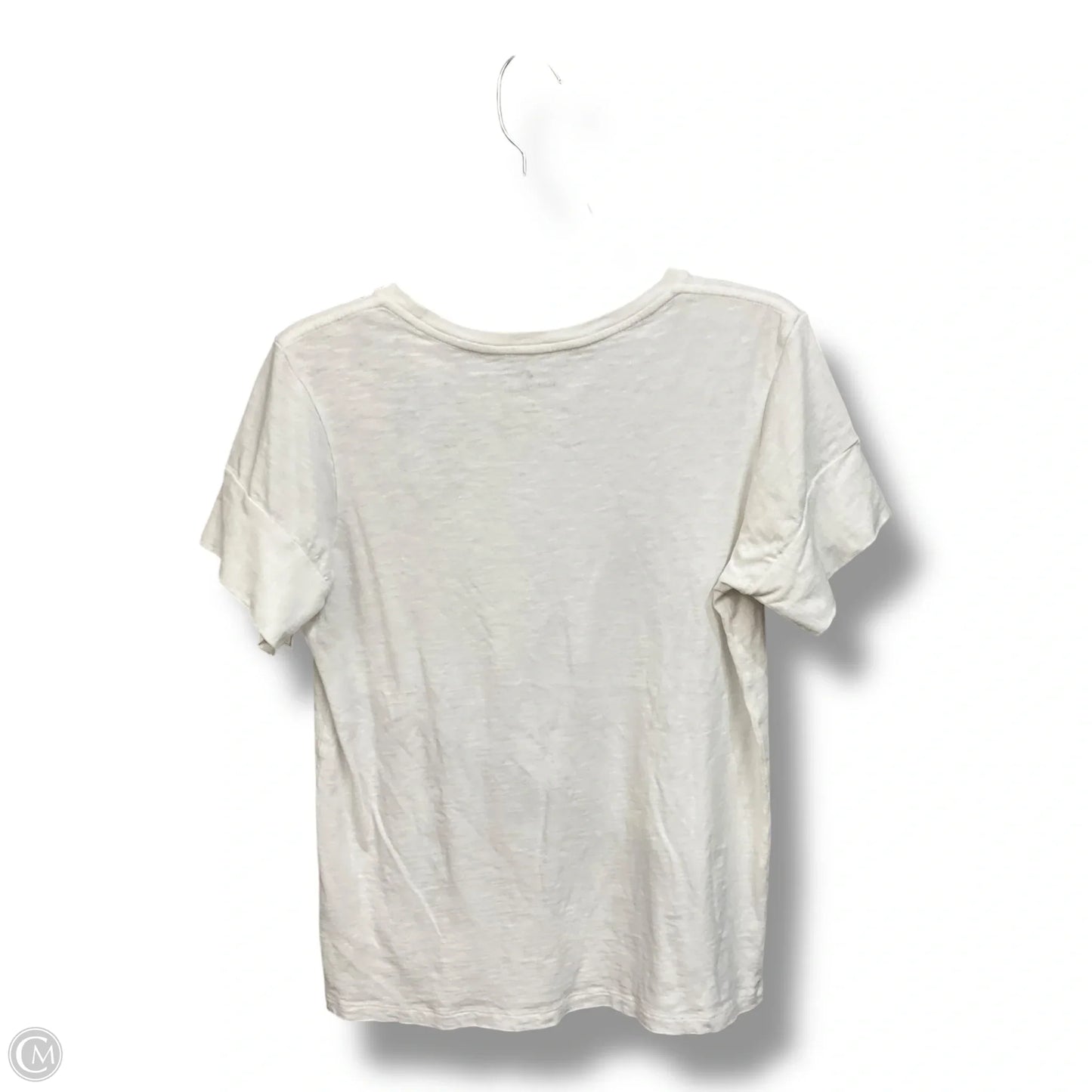 Top Short Sleeve Designer By Kate Spade In White, Size: S