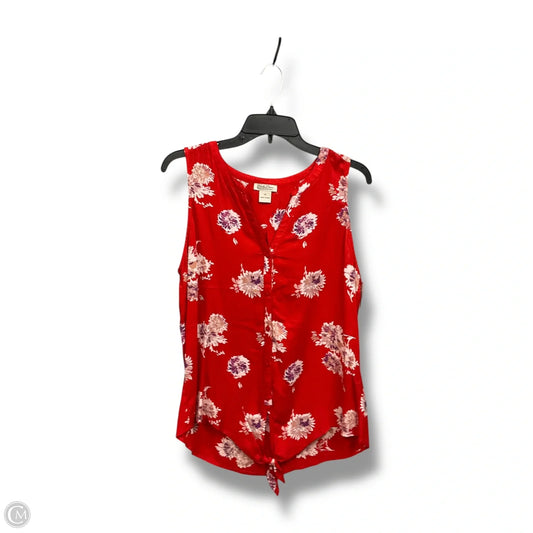 Blouse Sleeveless By Lucky Brand In Floral Print, Size: M