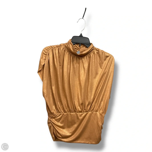 Top Sleeveless By Maeve In Gold, Size: M