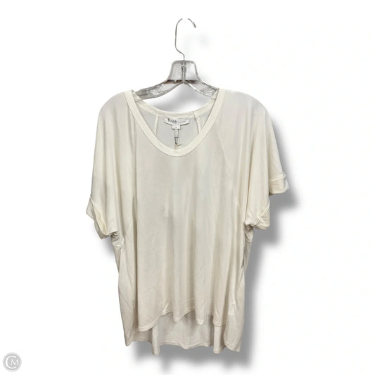 Top Short Sleeve By Clothes Mentor In Ivory, Size: Xl