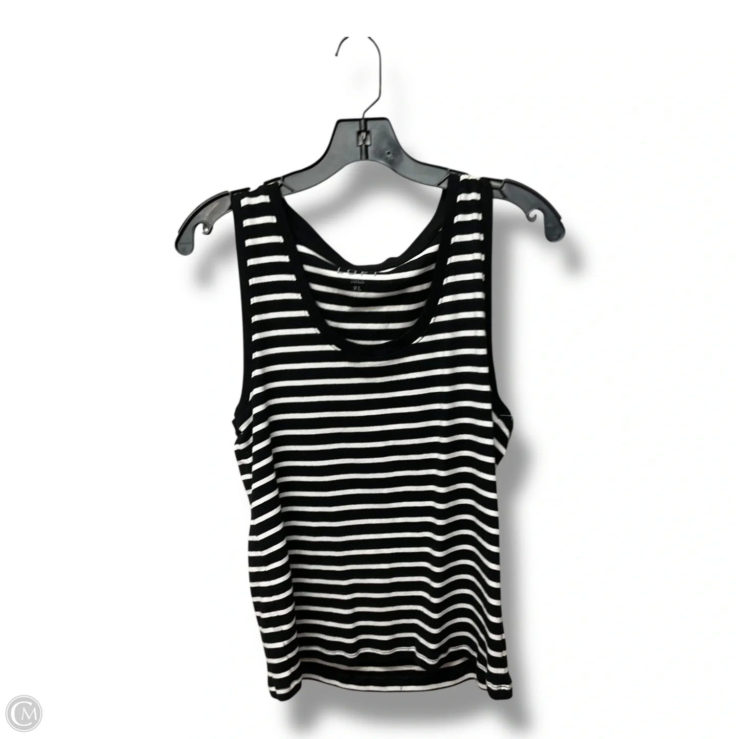 Top Sleeveless By Loft In Striped Pattern, Size: Xl