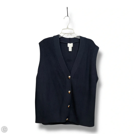 Vest Sweater By H&m In Black & Gold, Size: Xxl