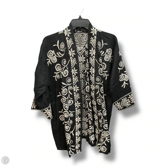 Kimono By Johnny Was In Black & Cream, Size: M