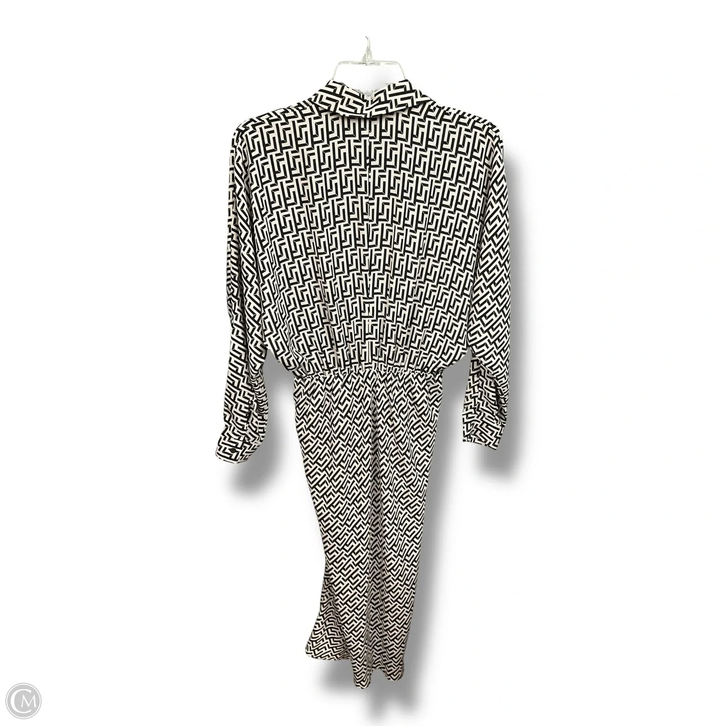Dress Casual Midi By Express In Black & Cream, Size: Xs