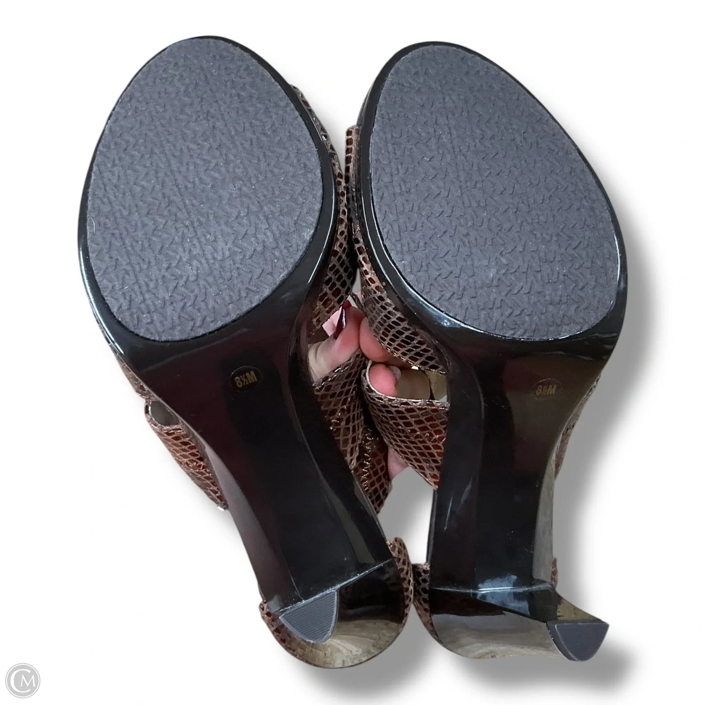 Sandals Heels Stiletto By Michael By Michael Kors In Animal Print, Size: 8.5