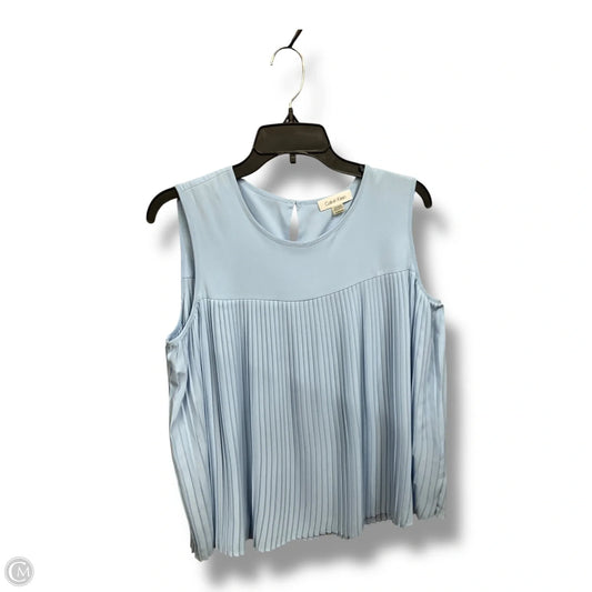 Top Sleeveless By Calvin Klein In Blue, Size: Lp