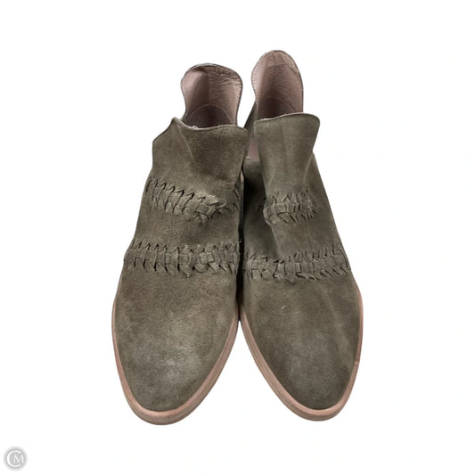 Boots Ankle Heels By Garnet Hill In Green, Size: 6.5