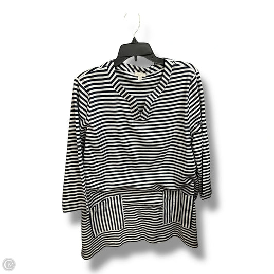 Tunic 3/4 Sleeve By Talbots In Striped Pattern, Size: 2x