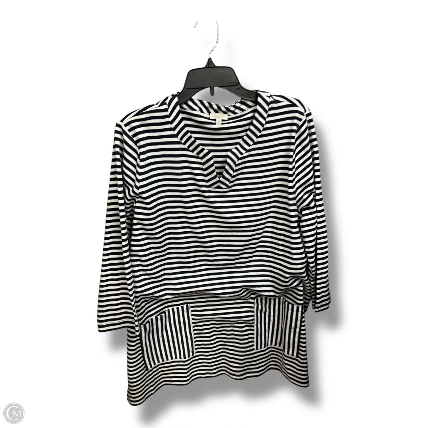 Tunic 3/4 Sleeve By Talbots In Striped Pattern, Size: 2x