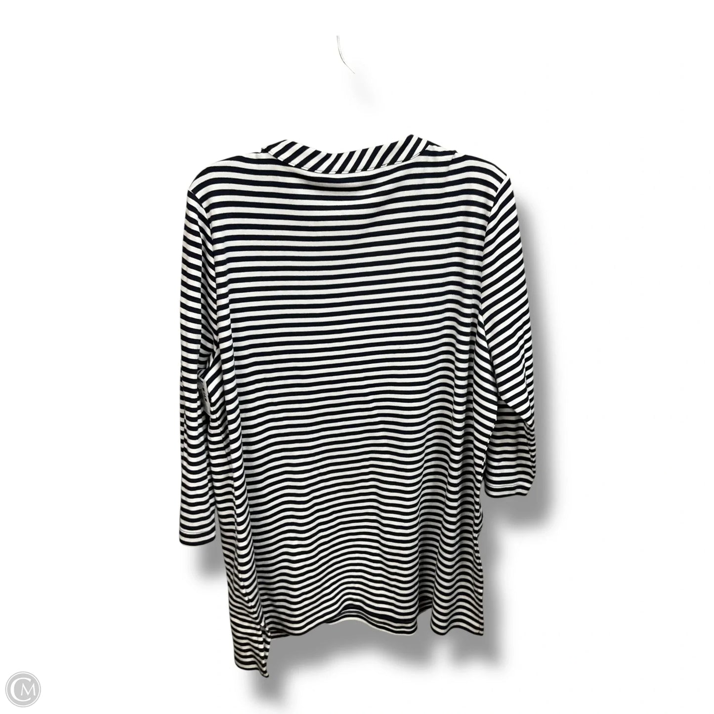 Tunic 3/4 Sleeve By Talbots In Striped Pattern, Size: 2x