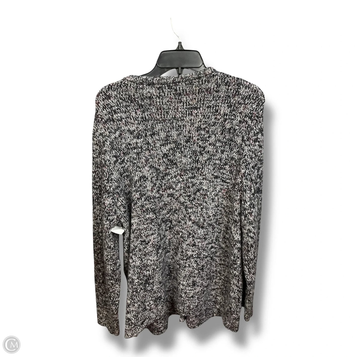Sweater Cardigan By Cj Banks In Black & Purple, Size: 2x