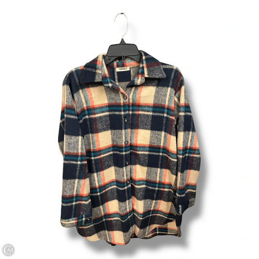 Jacket Shirt By Adora In Plaid Pattern, Size: S