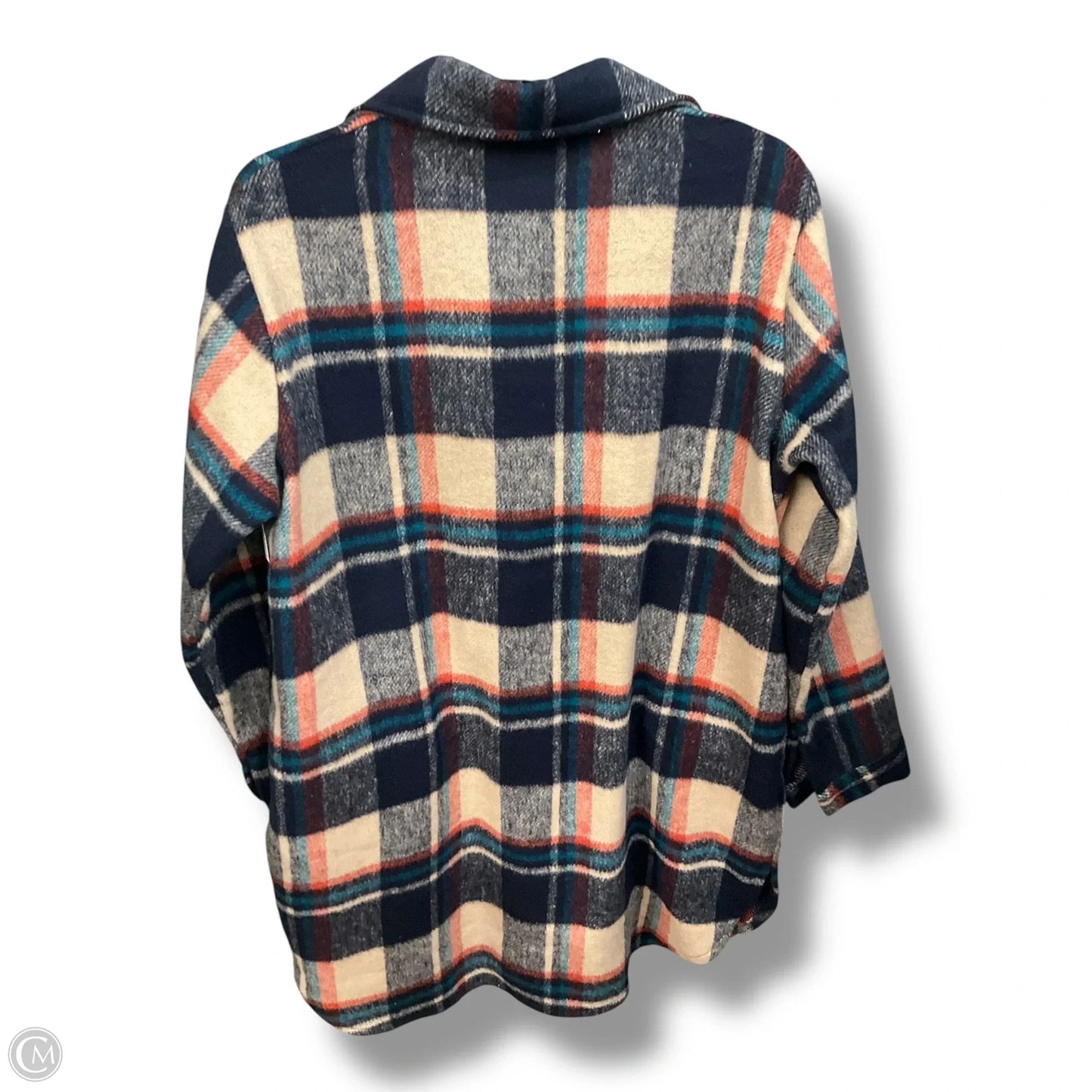 Jacket Shirt By Adora In Plaid Pattern, Size: S