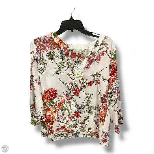 Blouse 3/4 Sleeve By Chenault In Floral Print, Size: L