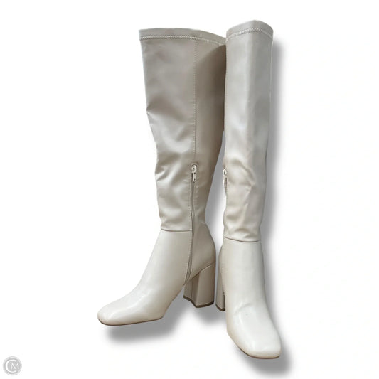 Boots Knee Heels By Madden Girl In Ivory, Size: 8