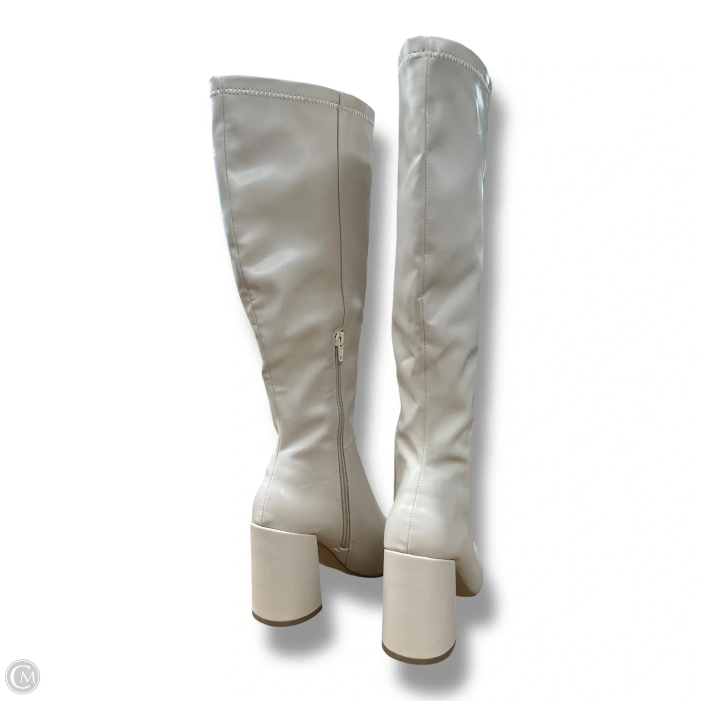 Boots Knee Heels By Madden Girl In Ivory, Size: 8