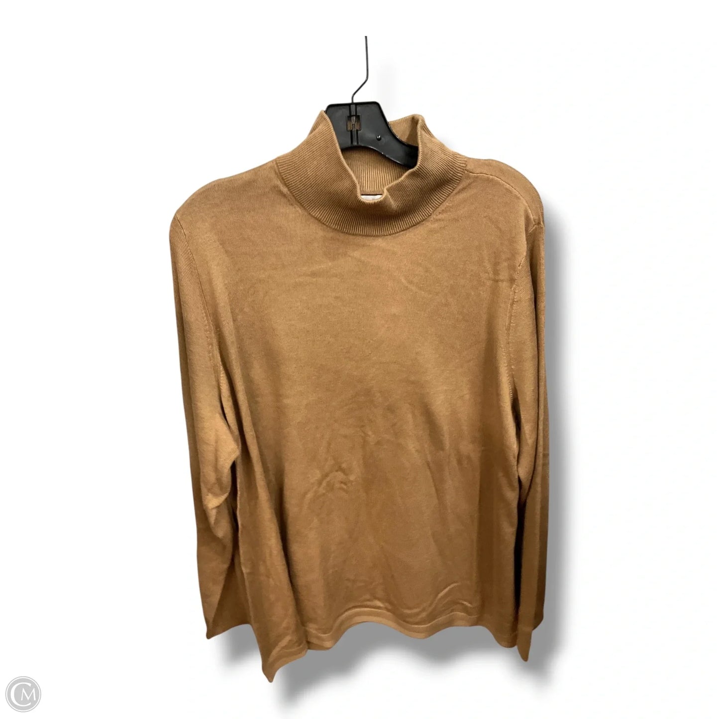 Top Long Sleeve Basic By J. Jill In Tan, Size: 2x