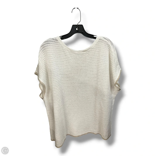 Sweater Short Sleeve By Pure Jill In White, Size: Xl