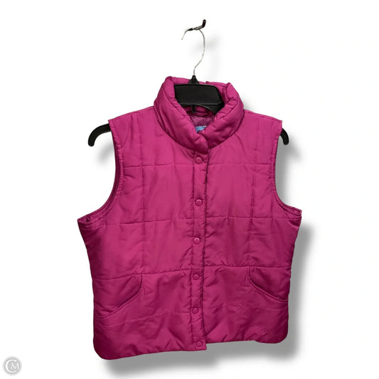 Vest Puffer & Quilted By Izod In Pink, Size: L