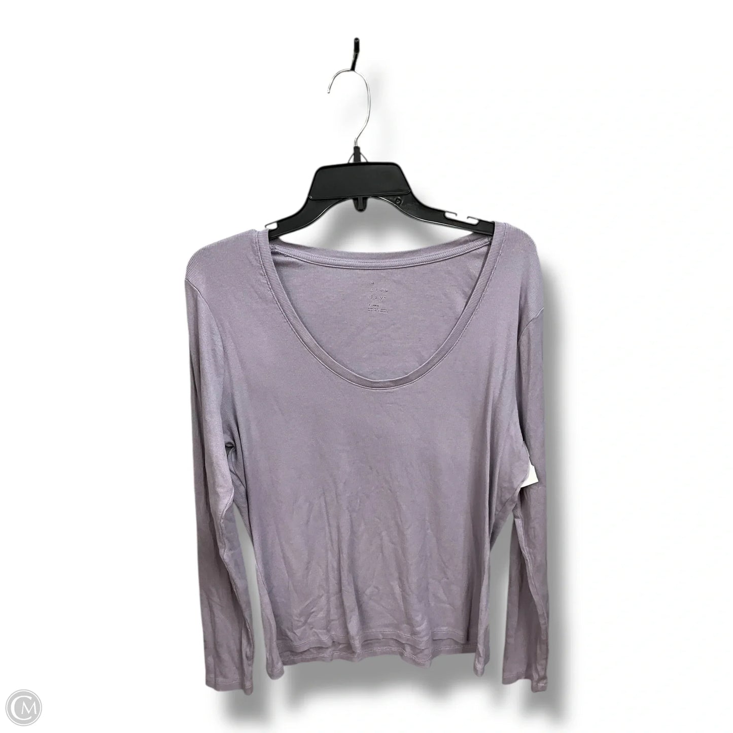 Top Long Sleeve Basic By A New Day In Purple, Size: Xl