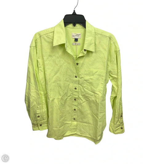 Blouse Long Sleeve By Universal Thread In Chartreuse, Size: S