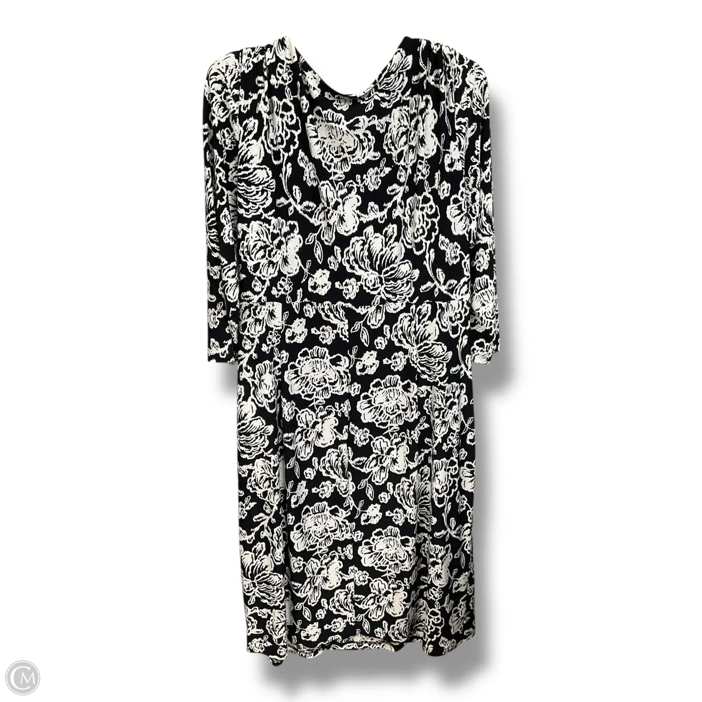 Dress Casual Midi By Lauren By Ralph Lauren In Blue & White, Size: 2x