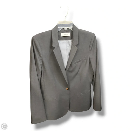 Blazer By Calvin Klein In Grey, Size: L