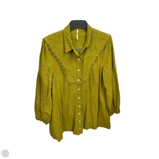 Tunic Long Sleeve By Free People In Green, Size: Xs