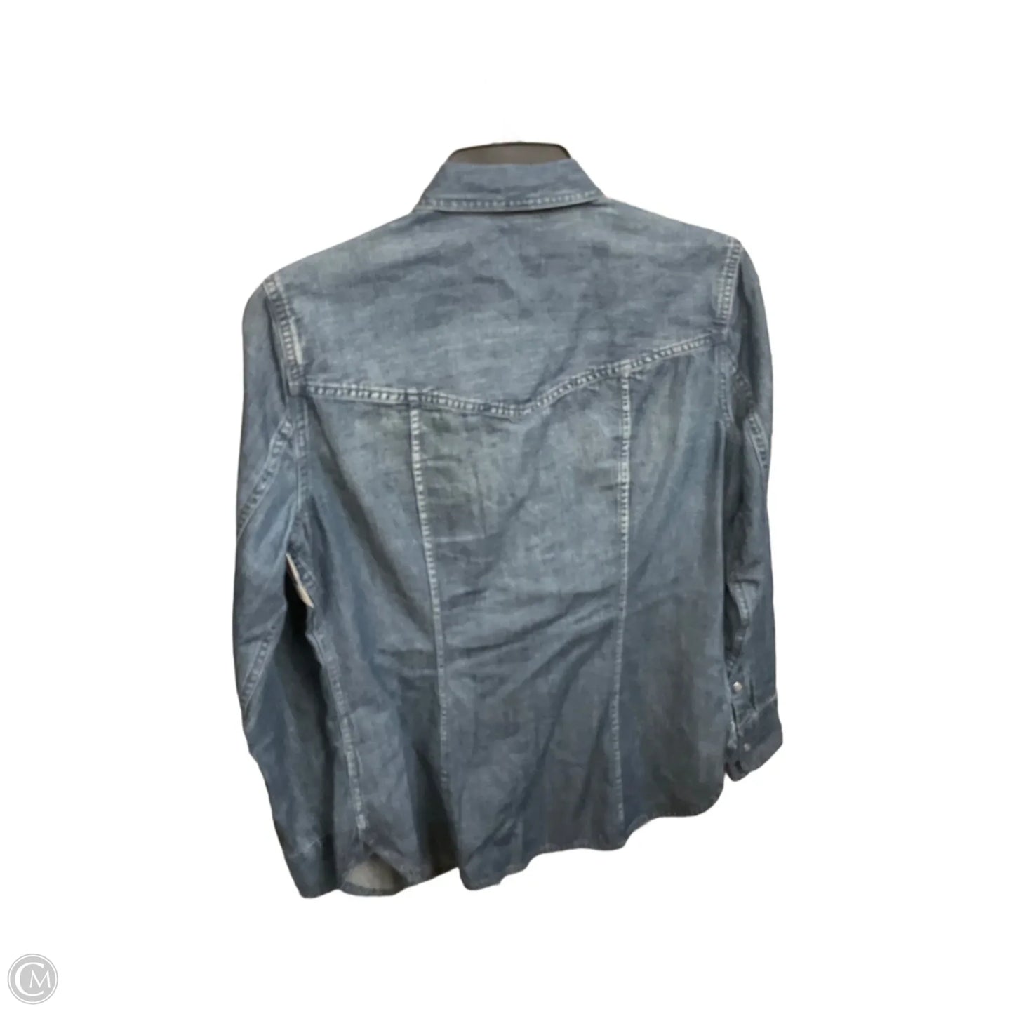 Blouse Long Sleeve By J. Crew In Blue, Size: Xs