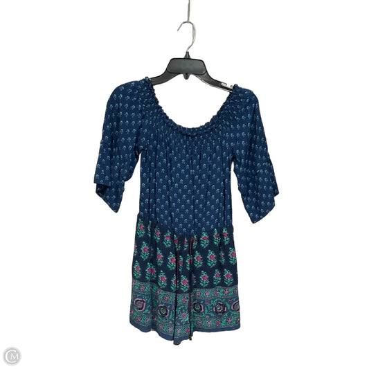 Romper By Anthropologie In Blue & Green, Size: Xs