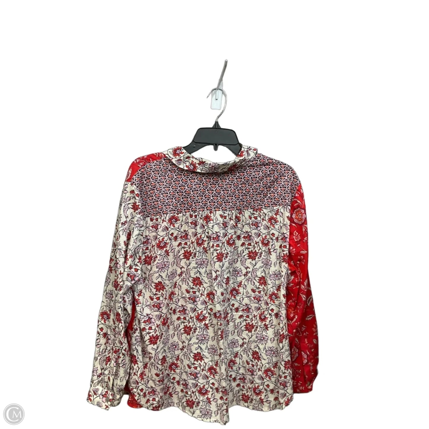 Blouse Long Sleeve By J. Jill In Floral Print, Size: Xl