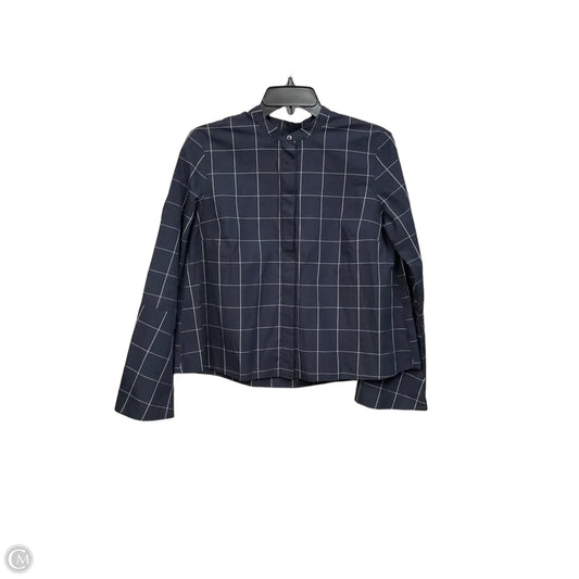 Blouse Long Sleeve By Madewell In Blue & White, Size: S