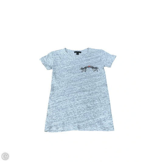 Top Short Sleeve By J. Crew In Grey, Size: Xxs