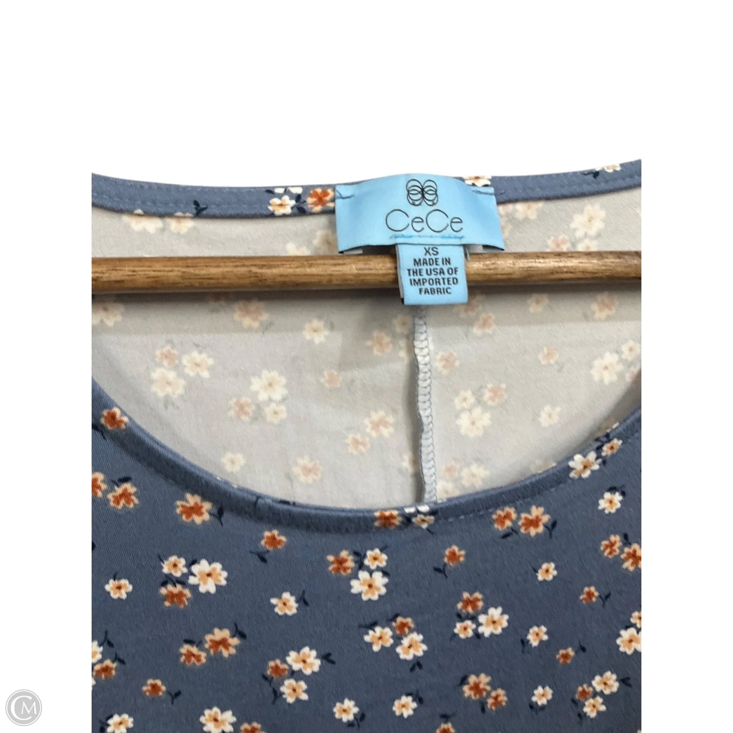 Top Short Sleeve By Cece In Floral Print, Size: Xs