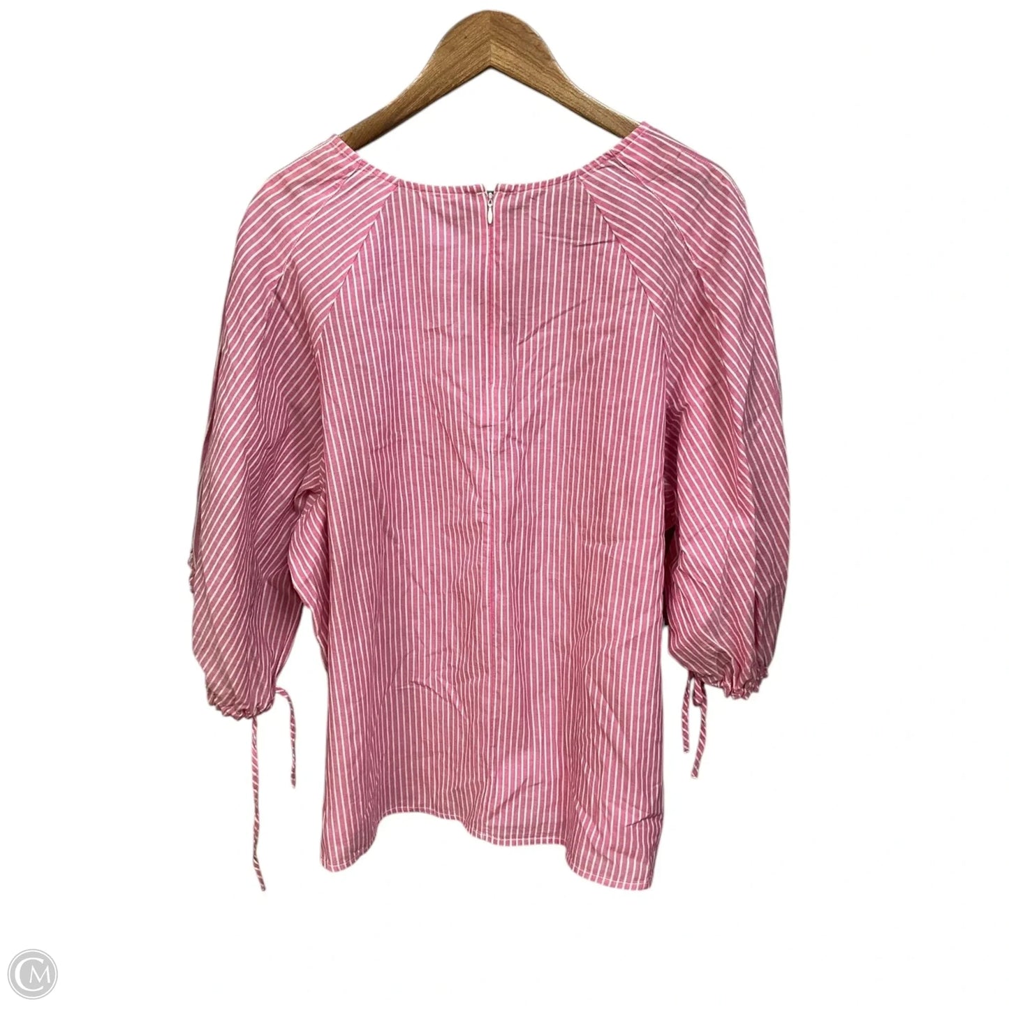 Top 3/4 Sleeve By Ava & Viv In Striped Pattern, Size: 3x