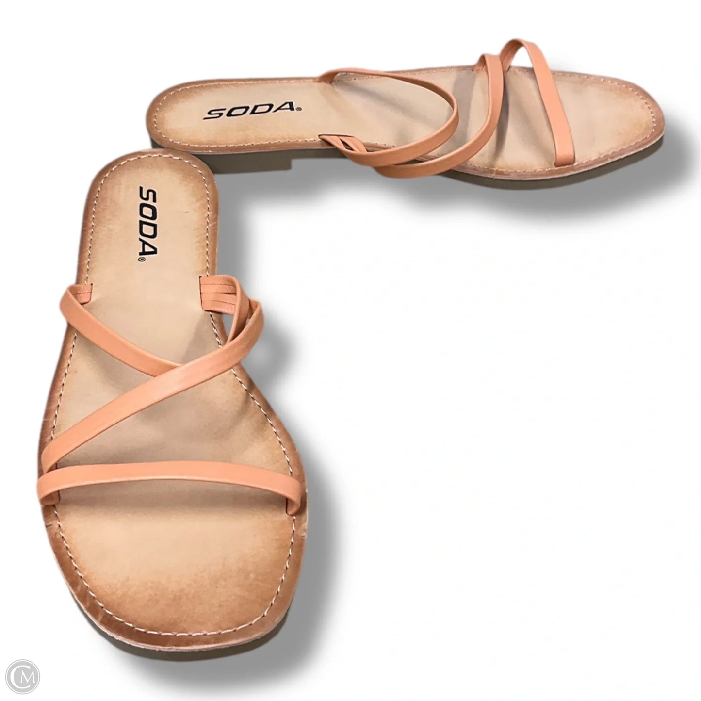 Sandals Flats By Soda In Peach, Size: 7.5